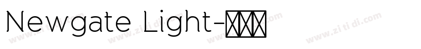 Newgate Light字体转换